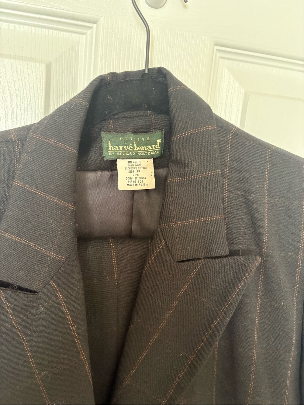 Harve Benard Black Pinstripe Pantsuit with Tailored Jacket - Picture 6 of 8